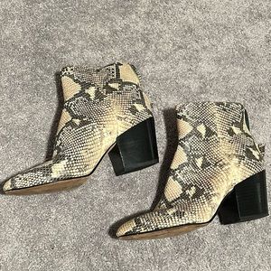 Dolce Vita Snakeskin Cotlyn Ankle Booties